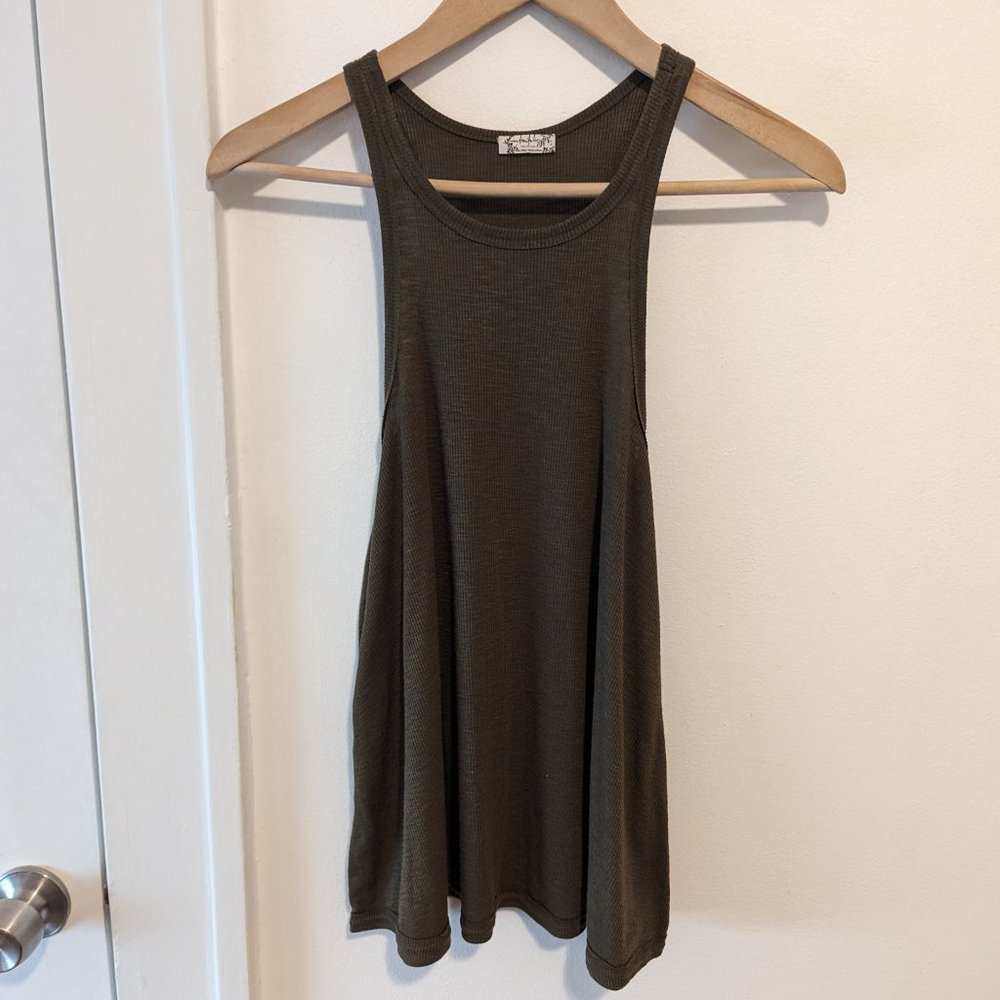FP Intimately Olive Green Ribbed Tank - Picture 2 of 12